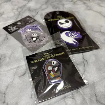 나이트메어 핀 배지 앞머리 클립 스티커 3종 세트