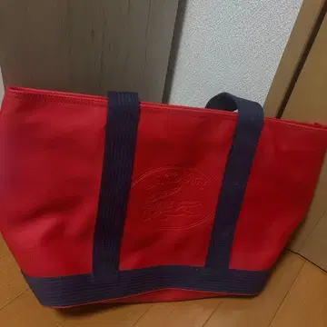 LACOSTE 레드 토트백 대용량