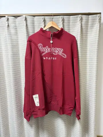 계속 한밤중이면 좋을 텐데 하프 지퍼 맨투맨 XL