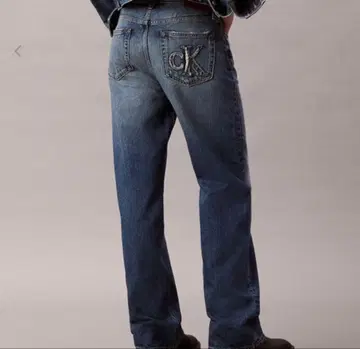 Calvin Klein 스트레이트 데님 다크 블루