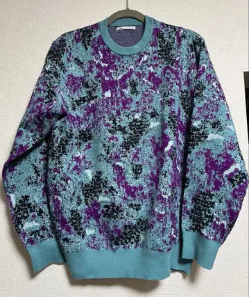 ZARA 니트 스웨터 추상 패턴