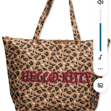 헬로키티 레오파드 무늬 토트백 아베일 해피백