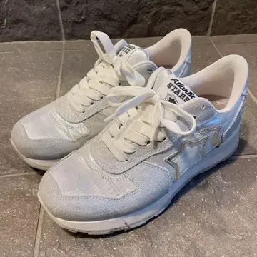 [ 새상품급 ] Atlantic STARS 화이트 실버 스니커즈 24cm