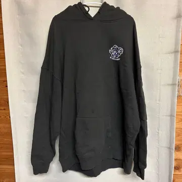 리멤버 오버 사이즈 블랙 후드티 곰 자수