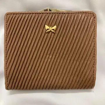 Hanae Mori 이단 접이식 지갑 가마구치