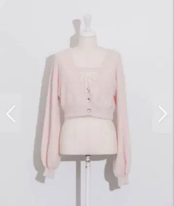 pium 하트 비쥬 페더 니트 가디건 세트