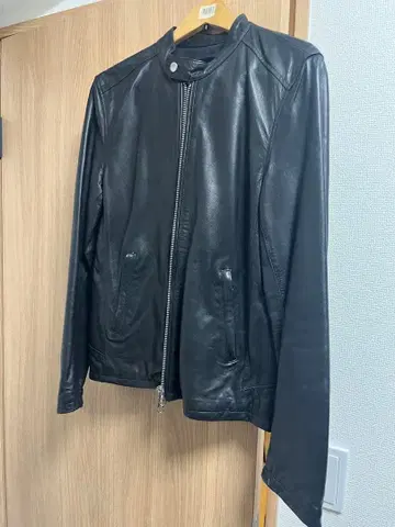 HARE 블랙 가죽 싱글 라이더 L