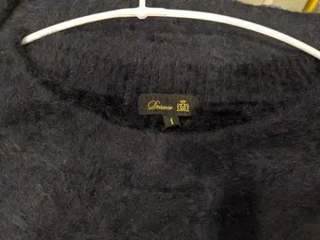 드로어 네이비 캐시미어 사이드 슬릿 니트