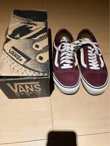 데드스탁 90s VANS 올드스쿨 버건디 박스 포함 USA