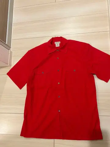 도리스 반팔 셔츠 빨간색