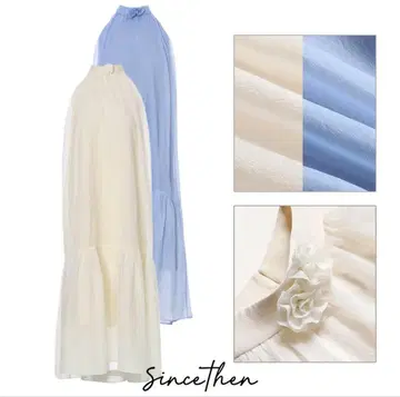 새상품급 [ Sincethen ] 슬리브리스 원피스 블루