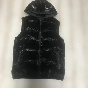 풀 집업 광택 다운 베스트