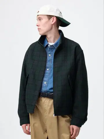 코지 멜톤 스탠드 집업 자켓