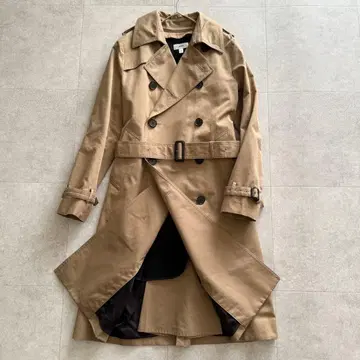 하이크 트렌치코트 롱 라이너 2way 카멜 2 벨트 더블