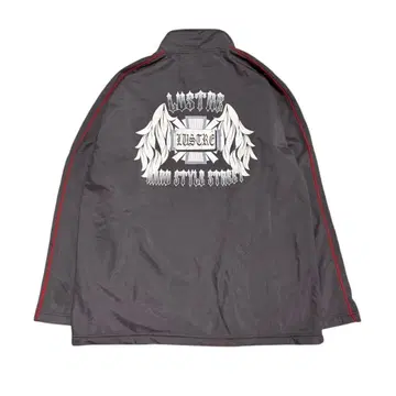 00s Y2K 엔젤 크로스 프린트 하이넥 트랙 자켓