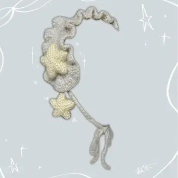 별과 파도의 모양 니트 헤어밴드