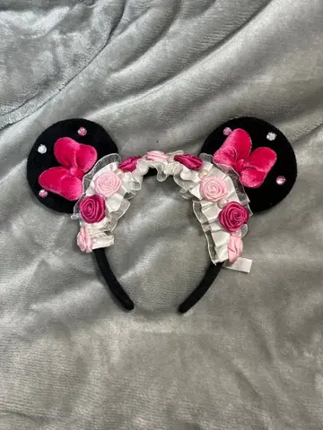 미니 머리띠 장미