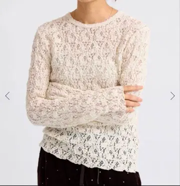 IENA Flower 스트레치 레이스 풀오버