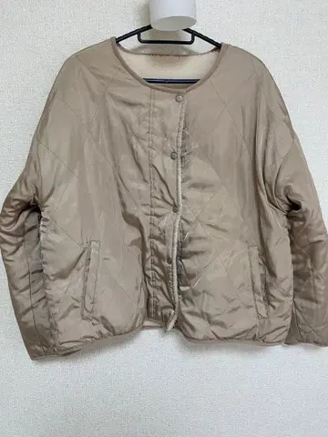 GYDA 보아 안감 리버서블 퀼팅 블루종