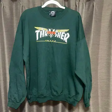 Thrasher INDEPENDENT 다크 그린 트레이닝복