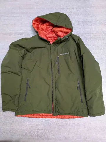 몽벨 다운 자켓 콜로라도 파카 카키/오렌지 XS 리버서블