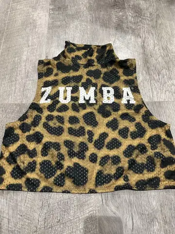 ZUMBA 레오파드 무늬 탱크탑 XS 사이즈