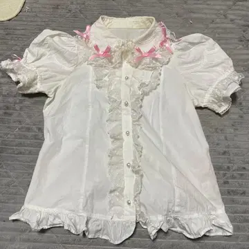 Angelic Pretty 프릴 리본 포함 화이트 블라우스