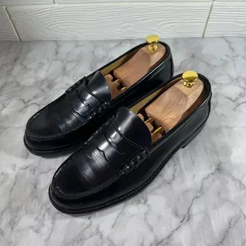 HARUTA 블랙 코인 로퍼 27cm