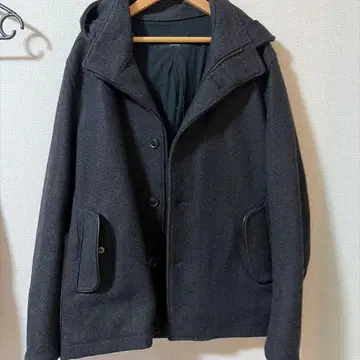 유나이티드 애로우즈 하프 코트 블랙 그레이 S