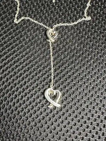 실버 하트형 펜던트 목걸이