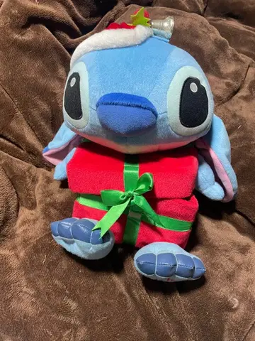 디즈니 스티치 봉제 인형 크리스마스 상자 박스 소품함