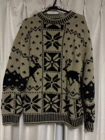 ATLAS 스웨터 베이지 x 블랙