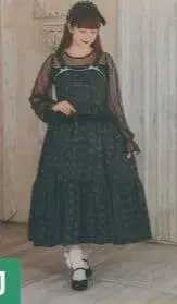 아오키 미사코 시마무라 니나스 오버롤 스커트 L 블랙 시마미사