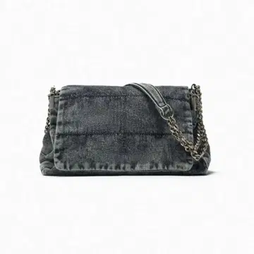 ZARA 데님 체인 백 블랙