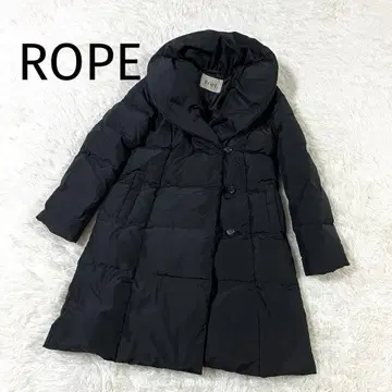 새상품급 ROPE 로페 숄카라 다운 코트 38 블랙 워셔블