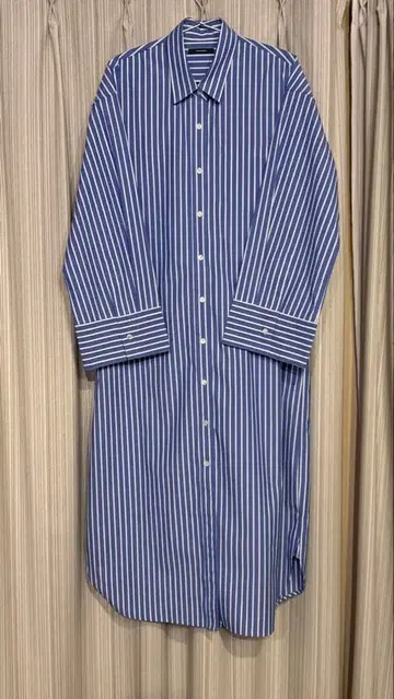 JOURNAL STANDARD 블루 화이트 스트라이프 롱 셔츠