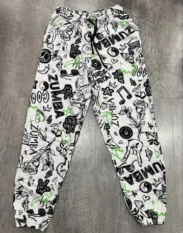 ZUMBA 그래픽 프린트 팬츠 XS