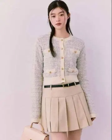 [새상품급] lily brown 릴리 브라운 트위드 니트 가디건