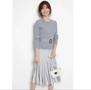 Apuweiser-riche 셔링 니트 스커트 셋업 M