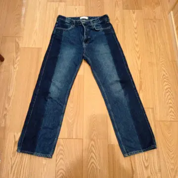 투톤 스트레이트 레그 데님 H&M 40