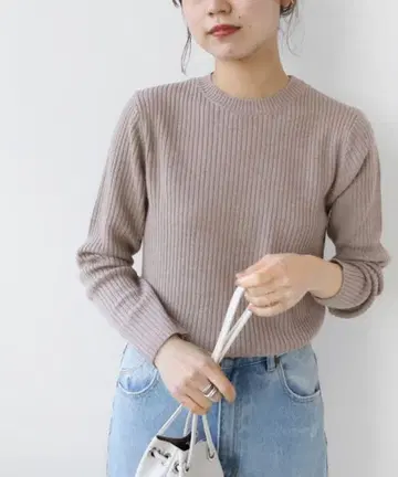 거의 새상품 저널 스탠다드 relume CASHFEEL 울 리브 니트