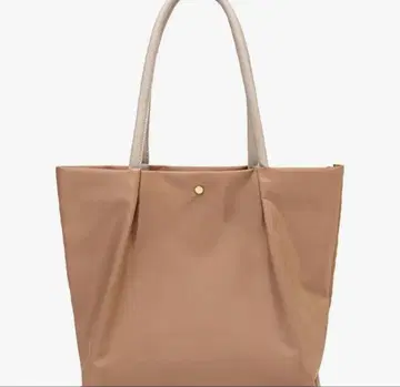 핑크 베이지 토트백 내부 포켓 부착