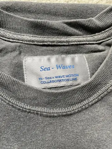 Sea Waves M 그레이 티셔츠 그래픽 프린트