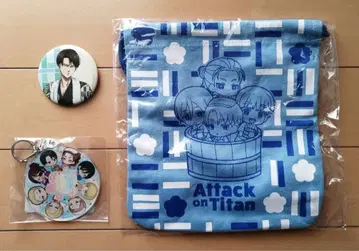 진격의 거인 복조리 캔뱃지 키링 세트