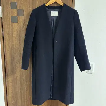 그린 레이블 릴랙싱 네이비 롱 코트