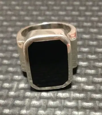 로얄오더 오닉스 스퀘어 반지 925