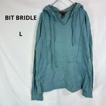 BIT BRIDLE 후드 부착 티셔츠 [ L ] 탁한 그린 코튼 100%