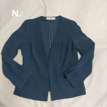N.natural beauty basic 노카라 자켓 네이비