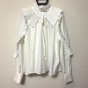 [새상품급] FURFUR 플리츠 프릴 블라우스