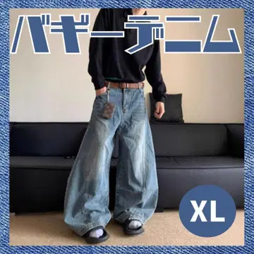 [ XL ] 레트로 워시 와이드 데님 배기 팬츠 청바지 y2k 빅